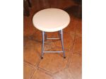 Sgabello Pieghevole Seduta Legno cm 30 x 30 x 45 Colore Alluminio