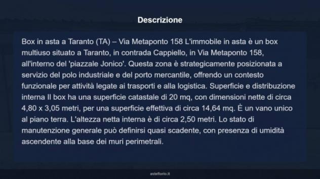Immobile in asta di 20 m² in vendita a Taranto - Foto 4