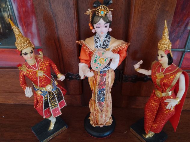 TRIO STATUETTE MADE IN THAILAND ORIGINALI - Foto 2