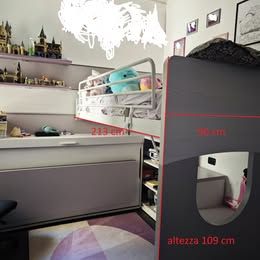 Cameretta Doimo Cityline letto a soppalco, letto a scomparsa con scrivania,boise - Foto 3