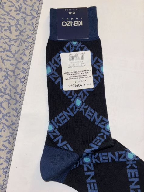 CALZE NUOVE DA UOMO FIRMATE ORIGINALI KENZO,MADE IN ITALY,N’ 42-44,IN COTONE - Foto 2