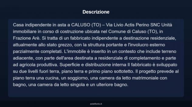 Immobile in asta di 140 m², box auto in vendita a Caluso - Foto 3
