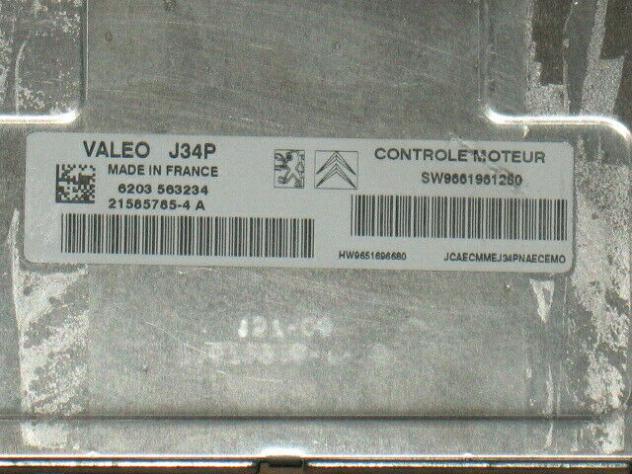 9661961280 KIT PEUGEOT CITROEN C2 C3 1.4 J34P SW9661961280 BSI 9659285380 - Foto 2