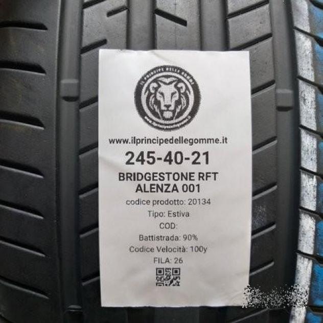 4 gomme 245 40 21 bridgestone rft a20134 - Foto 2