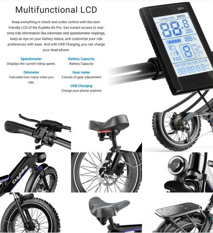 FAT BIKE PIEGHEVOLE K6T 1000W 48V 18ah NUOVO - Foto 2
