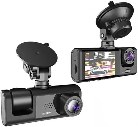 Dash Cam 3 canali Full HD 1080P anteriore posteriore abitacolo LCD 3" G-Sensor