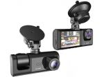 Dash Cam 3 canali Full HD 1080P anteriore posteriore abitacolo LCD 3" G-Sensor