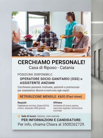 Cercasi operatrici x casa di riposo catania