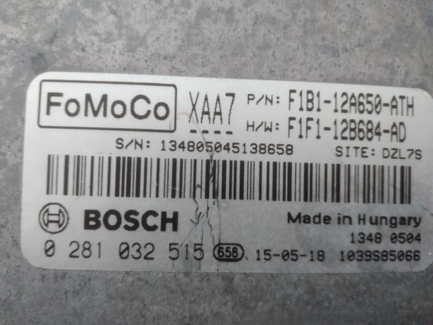 ECU FORD FIESTA FOCUS 1.5 0281032515 F1B1-12A650-ATH EDC17C57 Centralina Motore - Foto 4