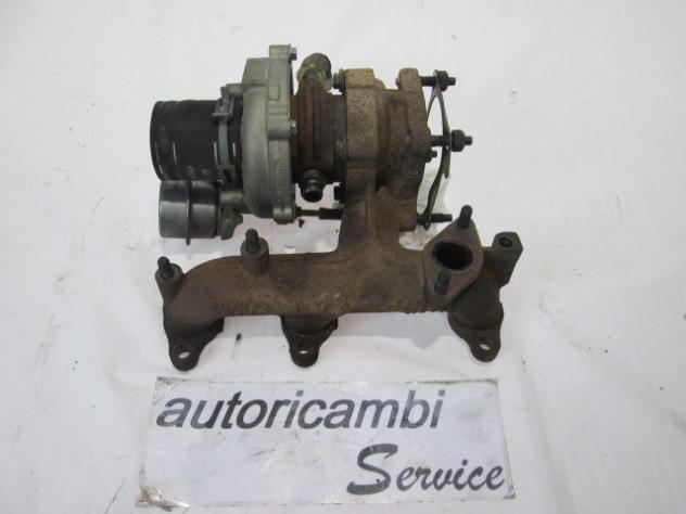 0452530190 TURBINA TURBOCOMPRESSORE CON COLLETTORE DI SCARICO GARRET VOLKSWAGEN POLO 1.4 TDI 5M 51KW (2008) RICAMBIO USATO