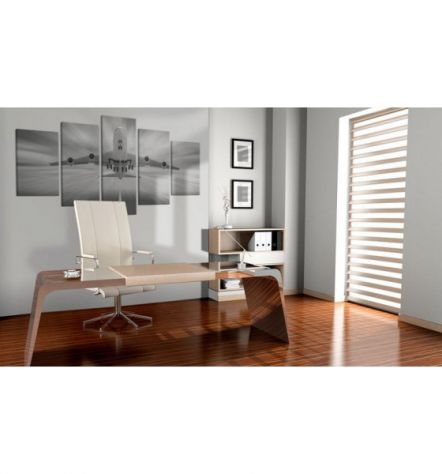 Quadro Con Un Aereo Moderno Cm. 100x50 E 200x100 - ARREDALACASA - Foto 2