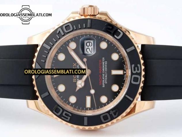Rolex Replica YACHT-MASTER 126655 LUNETTA IN CERAMICA NERA BEST EDITION 1:1 SU CINTURINO OYSTERFLEX 3235 - Foto 7