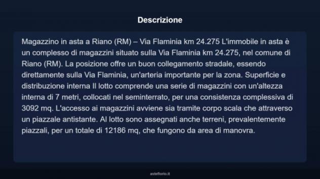 Immobile in asta di 3092 m² in vendita a Riano - Foto 9