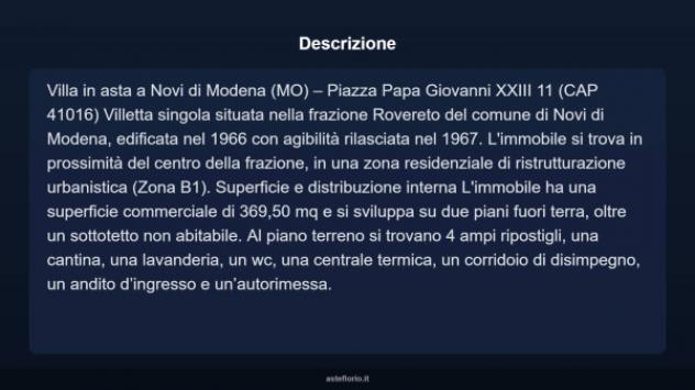Immobile in asta di 369 m² con più di 5 locali e box auto in vendita a Novi di Modena - Foto 11