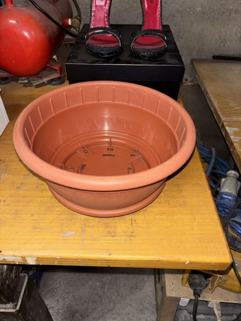 VASO+SOTTOVASO PIANTE COME NUOVI,IN PLASTICA”NICOLI”-“ARCA”MADE IN ITALY - Foto 9