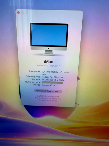 iMac 27 5K 2017 i5 16GB Radeon Pro 570 - Foto 5