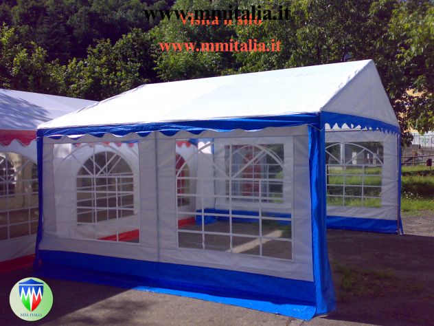 Gazebo 3 x 4 Tendoni telo pvc Ignifugo per mercatini di natale