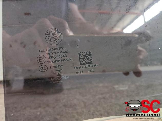 VETRO SCENDENTE POSTERIORE SINISTRO ALFA ROMEO Giulia Serie (952_) (16) - Foto 3