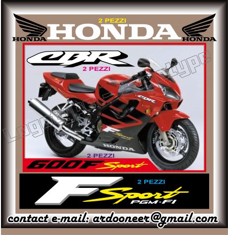 KIT ADESIVI moto HONDA CBR 600 F - SPORT- anno 2001 - 2002