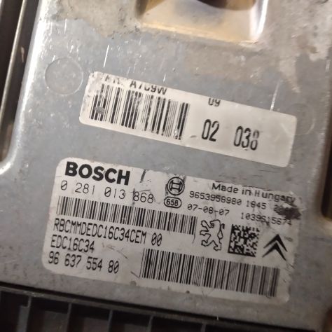 Centralina motore 0281013868 9663755480 Peugeot 207 307 Citroen C2 C3 1.6 Hdi - Foto 3