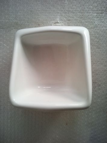 Portasapone Ceramica da incasso bianco