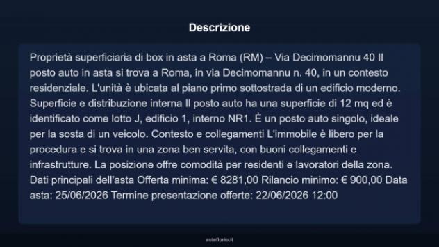 Immobile in asta di 12 m² in vendita a Roma - Foto 3