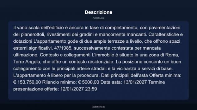 Immobile in asta di 149 m² con più di 5 locali in vendita a Roma - Foto 4