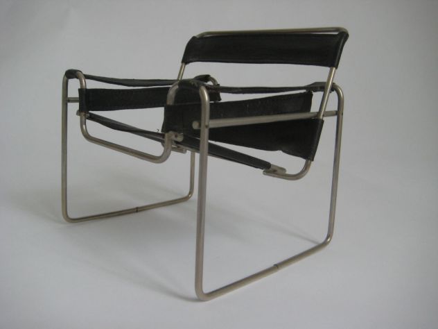 Miniatura Knoll Poltrona WASSILY disegnata da Marcel Breuer Knoll anni 80 - Foto 2