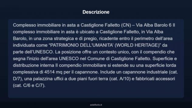 Immobile in asta di 4514 m² in vendita a Castiglione Falletto - Foto 3