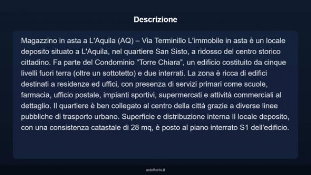 Immobile in asta di 28 m² in vendita a L'Aquila - Foto 4