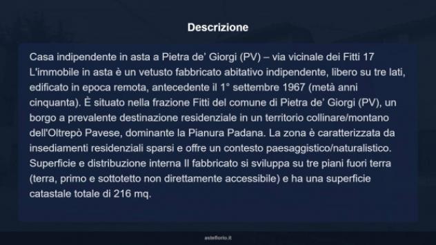 Immobile in asta di 216 m² con più di 5 locali in vendita a Pietra de' Giorgi - Foto 12