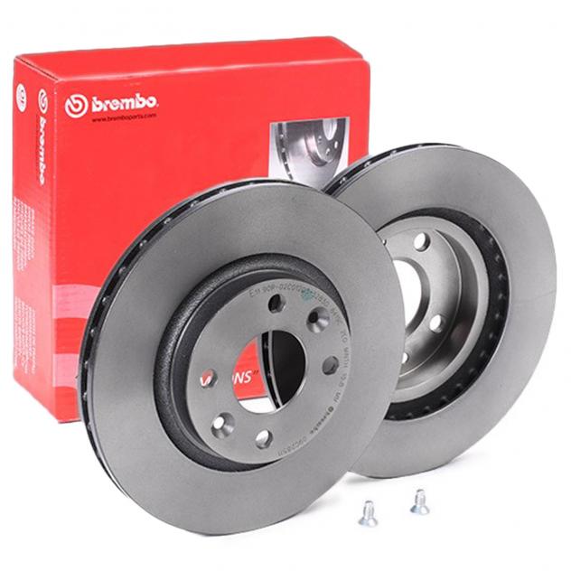 Kit Dischi Freno Anteriori Brembo per Dacia Logan II Sandero e Renault Clio IV