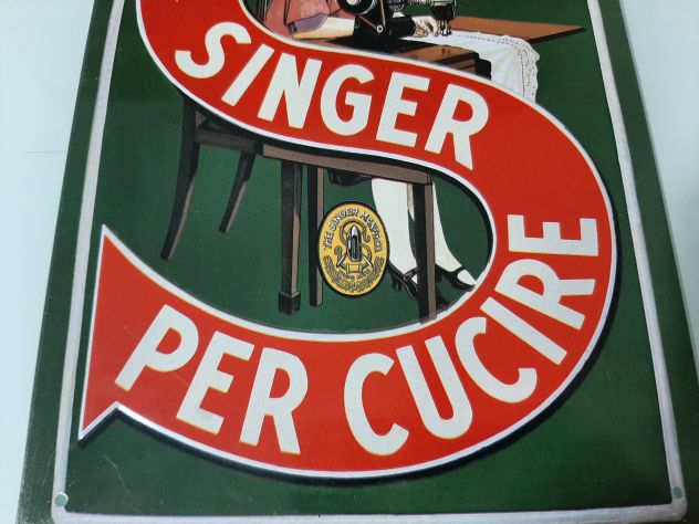 MACCHINE SINGER PER CUCIRE TARGA IN RILIEVO - Foto 3