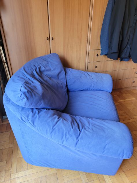 Poltrona blu per camera da letto - Foto 3