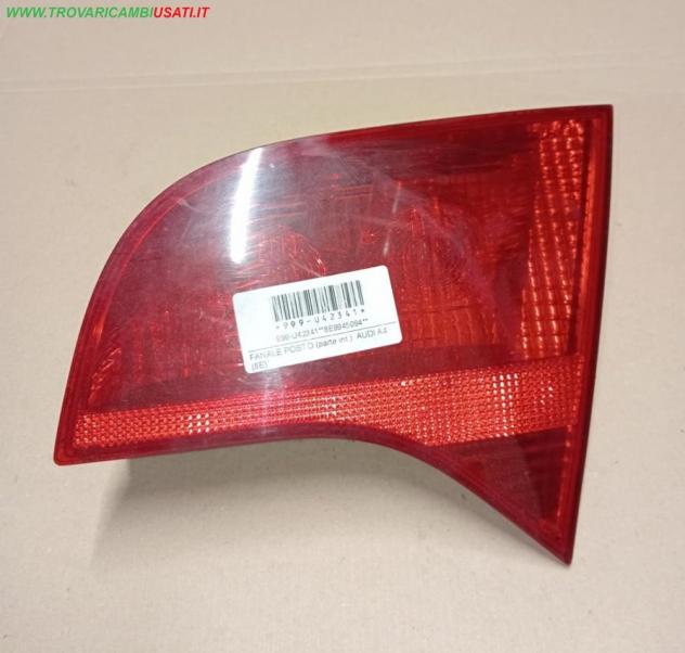 FANALE POST.D.(parte int.) AUDI A4 (8E) Parti elettriche Fanaleria Fanali Fanale int. post. d AUDI - A4 - 01-11-2004 - 01-10-2007