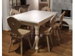 tavolo tabià abete con sedia cortina