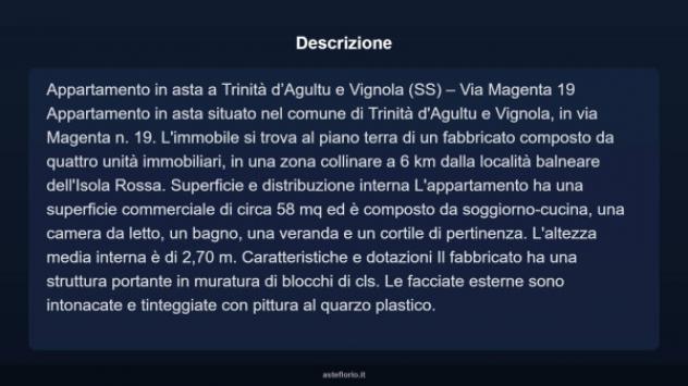 Immobile in asta di 55 m² in vendita a Trinità d'Agultu e Vignola - Foto 5