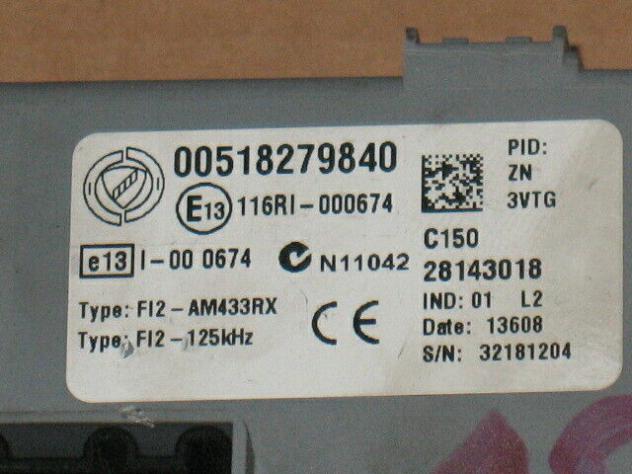 00518279840 ECU Body Computer FIAT 500 LANCIA PUNTO 00518279840 518279840 - Foto 2