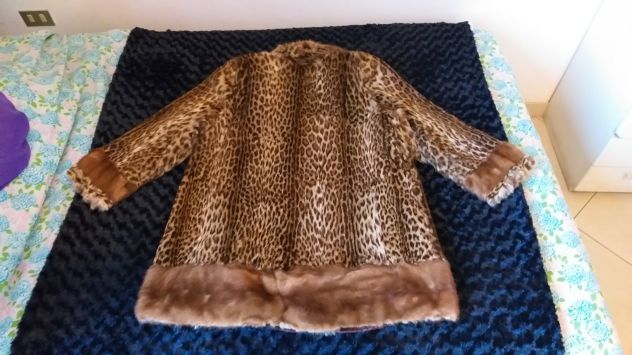 Pelliccia In Ocelot Baby molto rara con inserti in VIsone