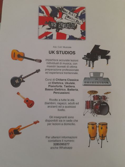 SCUOLA DI MUSICA 1 ORA SOLO 10 EURO!