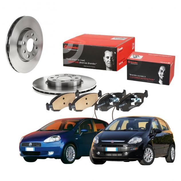 Kit Dischi Freno 09 5843 34 e Pastiglie Freno P 23 138 Brembo Fiat Grande Punto