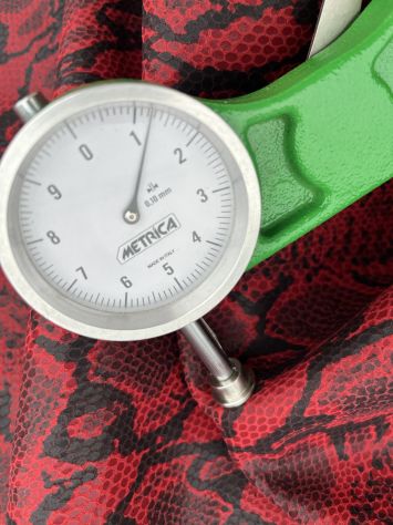 Pelle vitello stampata pitone rosso - Foto 10