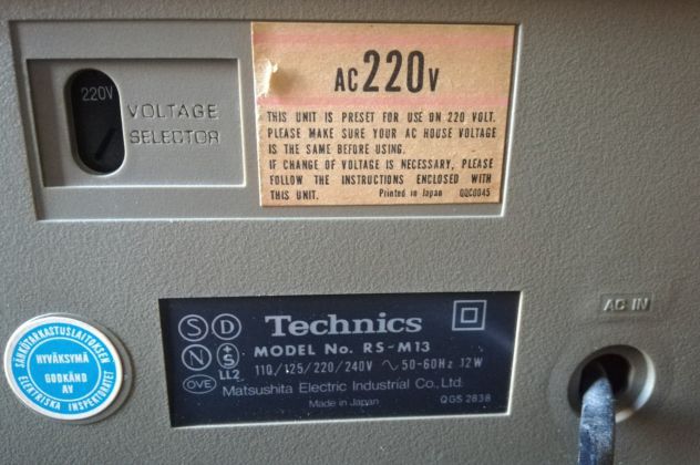 Lettore-Registratore Audiocassette Technis RS-M13 - Foto 5