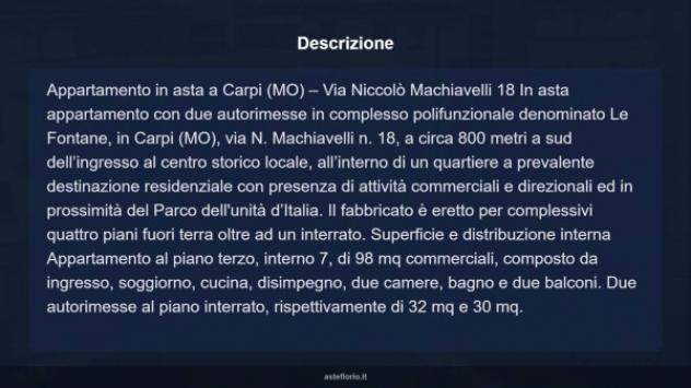 Immobile in asta di 98 m², box auto doppio in vendita a Carpi - Foto 4