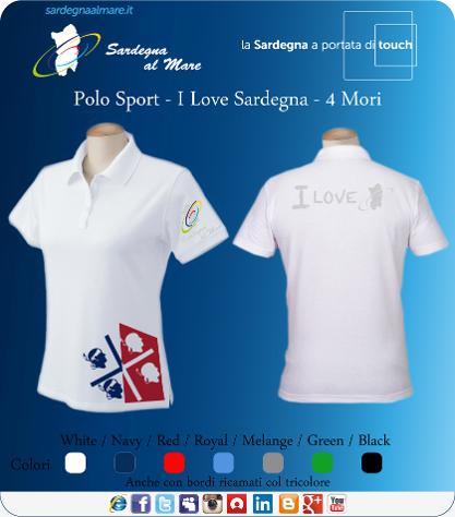 polo i lovo sardegna con quattro mori e tricolore