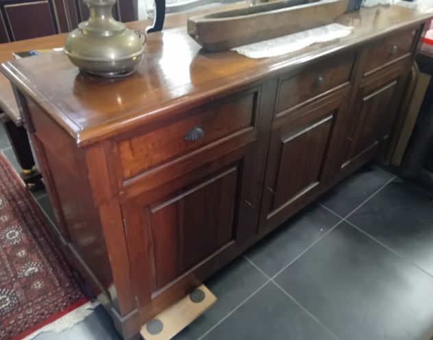 PARTICOLARE ELEGANTE CREDENZA DI ANTIQUARIATO FRANCESE PROVENZALE IN NOCE - Foto 4