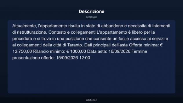 Immobile in asta di 51 m² in vendita a Taranto - Foto 4