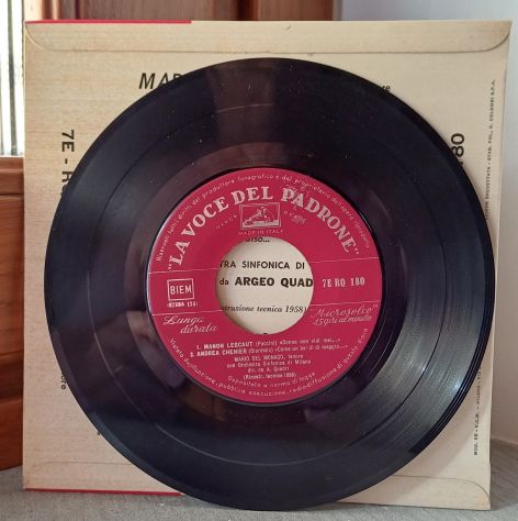 Mario del Monaco, LA VOCE DEL PADRONE Vinyl 45 GIRI / 7”, Italy 1958. - Foto 5