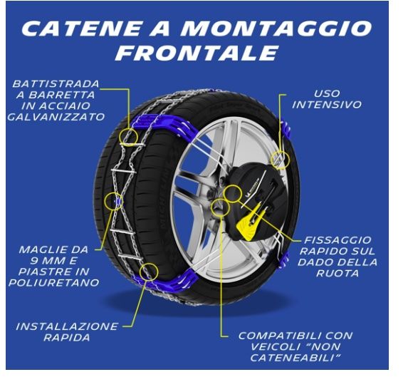 Catene per auto NON catenabili originali Michelin Fast Grip
