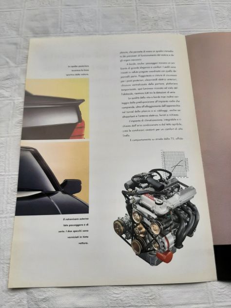 ALFA 75 DEPLIANT ORIGINALE DELL'EPOCA - Foto 4